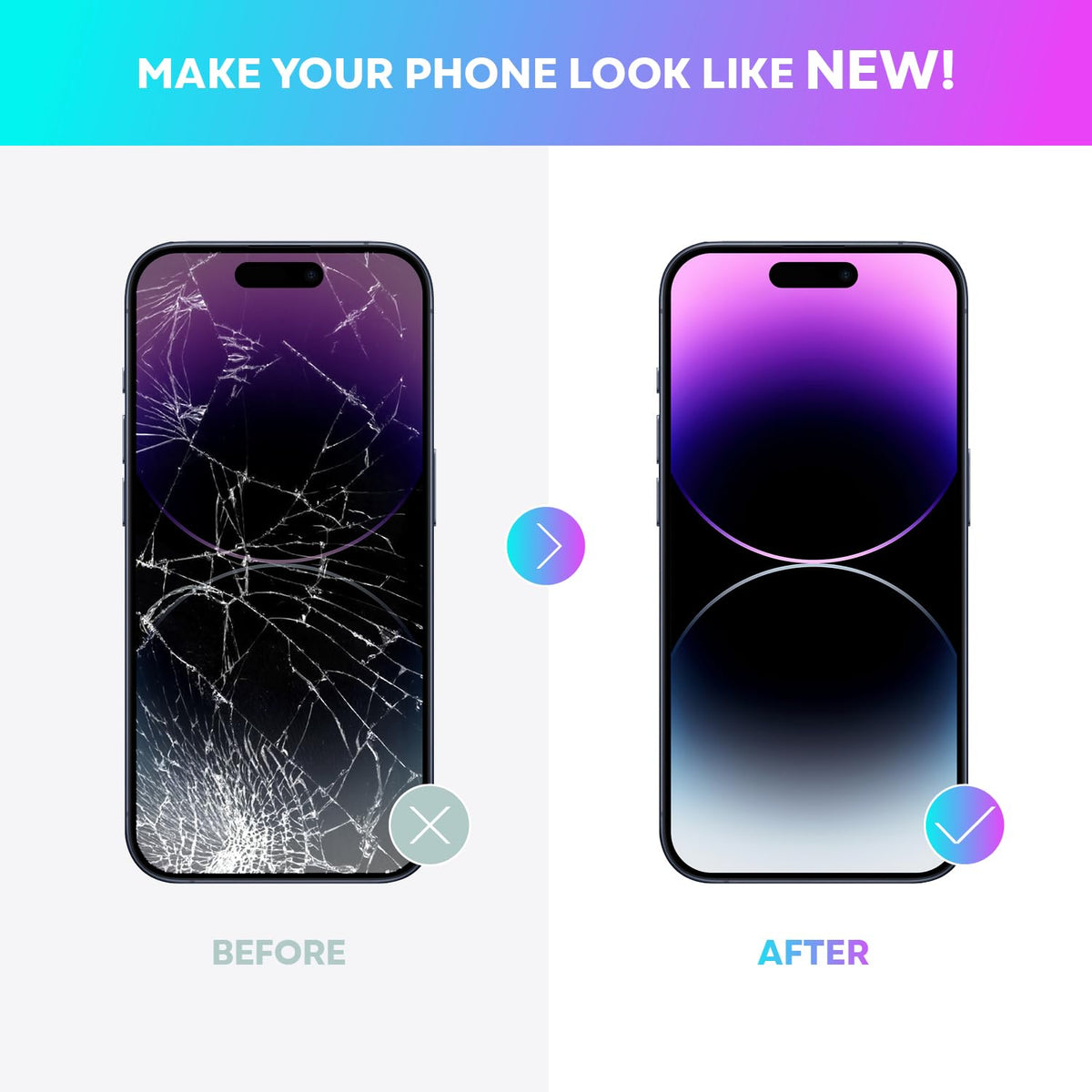 Compatible with iPhone XR Premium LCD Screen Replacement 6.1 inch (Model A1984, A2105, A2106, A2108) High Resolution Display digitizer Assembly Touch Screen