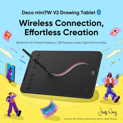 XPPen Updated Deco 01 V3 Drawing Tablet-16384 Levels of Pressure Battery-Free Stylus, 10x6 Inch OSU Graphic Tablet, 8 Hotkeys for Digital Art, Teaching, Gaming Drawing Pad for Chrome, PC, Mac, Android