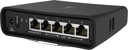 MikroTik hAP ac2 RBD52G-5HacD2HnD-TC Dual-Concurrent 2.4/5GHz Access Point, 802.11a/b/g/n/ac, 5 x Gigabit Ethernet ports