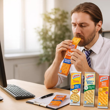 Sandwich Crackers Variety Pack, 40 Individual Snack Bags - Quality Lance Snacks, Featuring Toasty, Toastchee & Captain's Wafers
