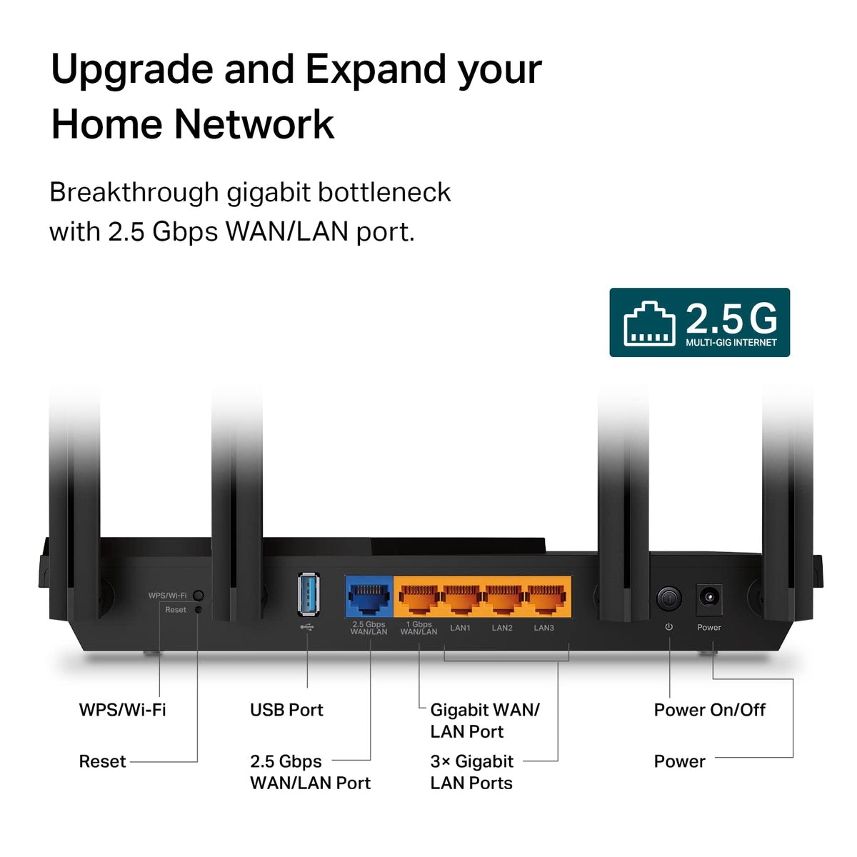 TP-Link AXE5400 Tri-Band WiFi 6E Router (Archer AXE75)- Gigabit Wireless Internet Router, ax Router for Gaming, VPN Router, OneMesh, WPA3 (Renewed)