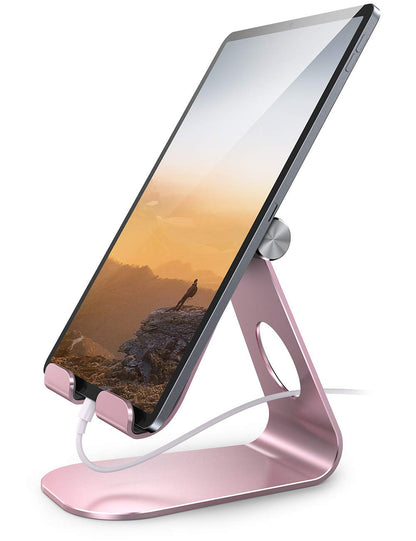 Lamicall S1 Tablet Stand, Adjustable Tablet Holder - Desktop Stand Dock Holder for 4-13" Tablet, iPad Pro 11, 9.7, 10.5, 12.9 Air Mini, Kindle, Tab, Switch, Viral Podcast Video Office Desk Accessories