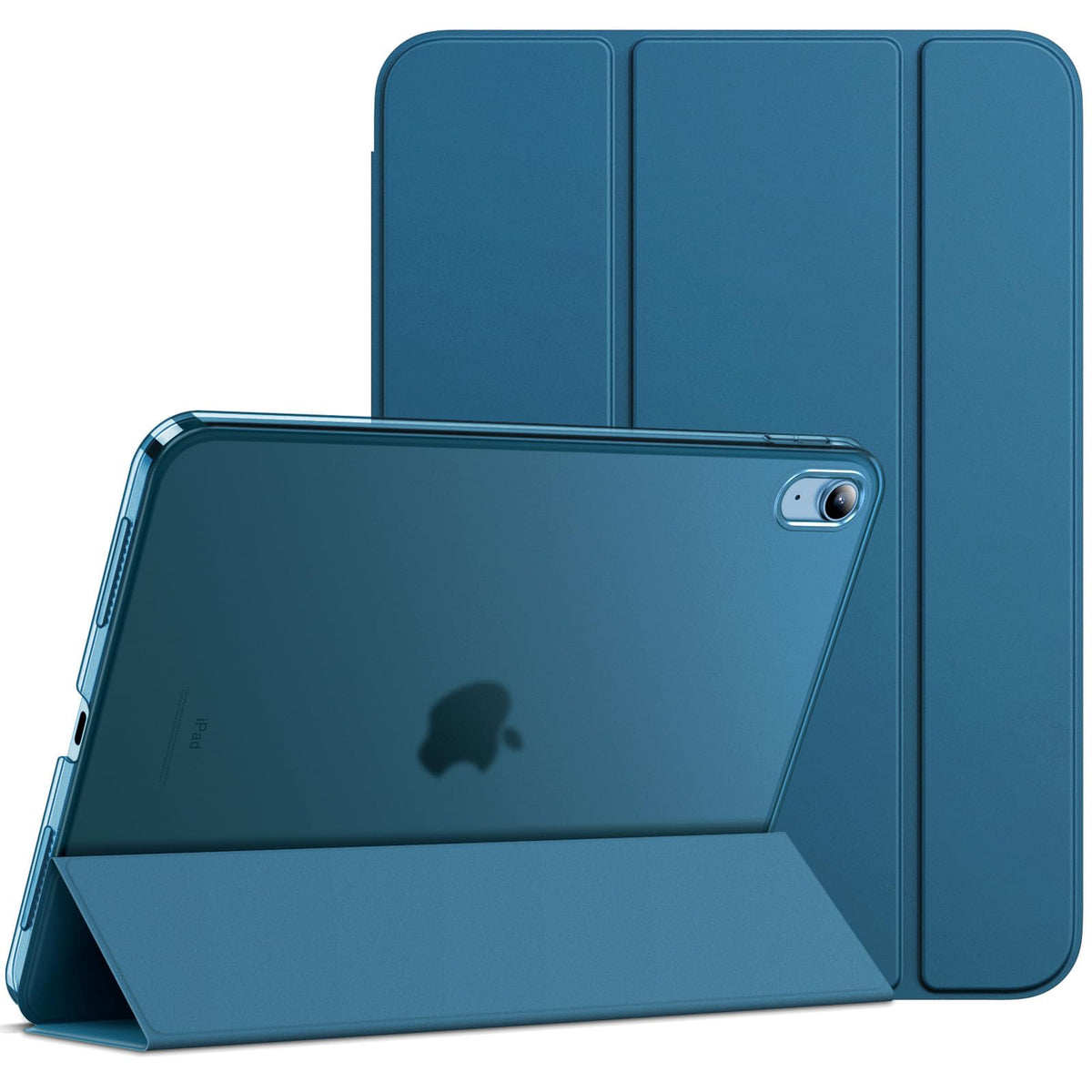 JETech Case for iPad (A16) 11th Generation 11 Inch 2025 / iPad 10th Generation 10.9 Inch 2022, Slim Smart Cover with Hard PC Translucent Back, Supports Touch ID, Auto Wake/Sleep (Navy Blue)