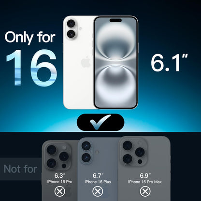 JETech Screen Protector for iPhone 15 6.1-Inch, Bubble Free, Tempered Glass Film with Easy Installation Tool, Case-Friendly, HD Clear, 2-Pack