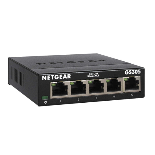 NETGEAR 8-Port Gigabit Ethernet Unmanaged Essentials Switch (GS308) - Home Network Hub, Office Ethernet Splitter, Plug-and-Play, Silent Operation, Desktop or Wall Mount