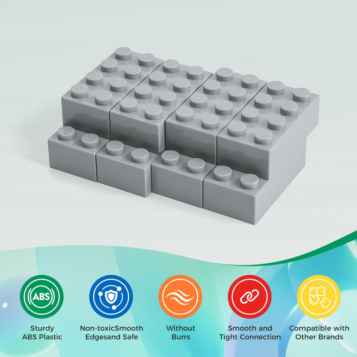 HUIZDQ 1500 Pieces Building Bricks, Classic Bulk Small Blocks, Classic Bricks Set Basic Building Blocks Compatible with All Major Brands
