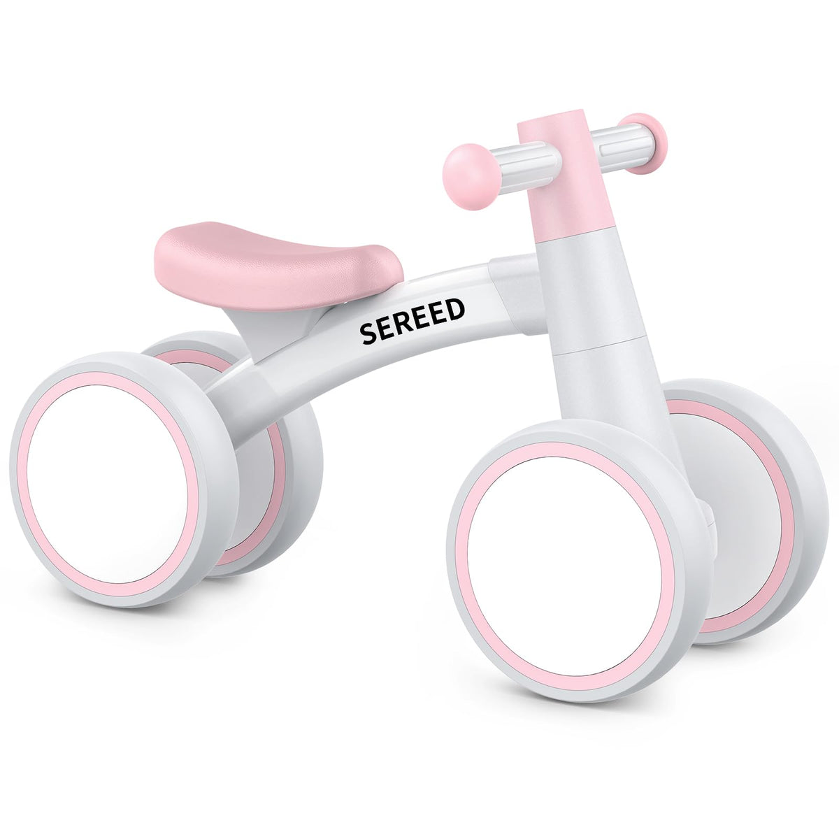 SEREED Baby Balance Bike for 1 Year Old Boys Girls 12-24 Month Toddler Balance Bike, 4 Wheels Toddler First Bike, First Birthday Gifts