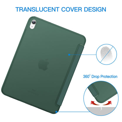 JETech Case for iPad (A16) 11th Generation 11 Inch 2025 / iPad 10th Generation 10.9 Inch 2022, Slim Smart Cover with Hard PC Translucent Back, Supports Touch ID, Auto Wake/Sleep (Navy Blue)