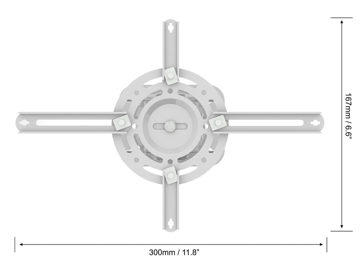 QualGear PRB-717-Wht Ceiling Mount Projector Accessory