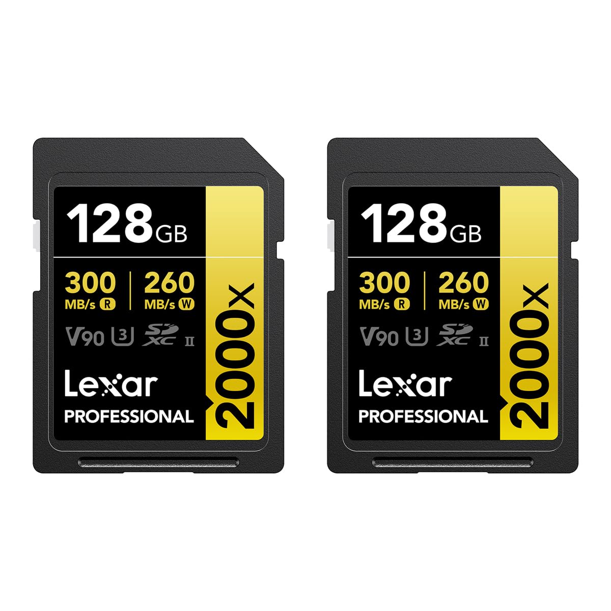 Lexar 256GB 2000x SD Memory Card, 300MB/s Read, 8K, V90, U3, UHS-II