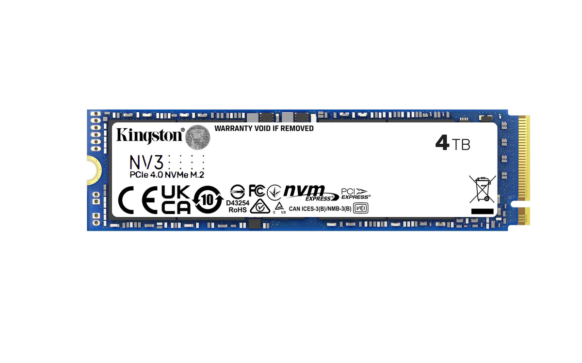 Kingston NV3 1TB M.2 2280 NVMe SSD | PCIe 4.0 Gen 4x4 | Up to 6000 MB/s | SNV3S/1000G