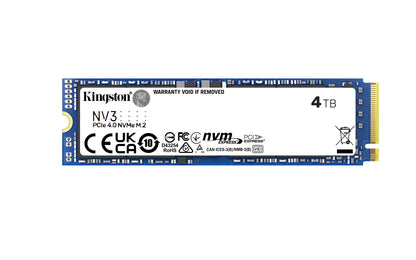 Kingston NV3 1TB M.2 2280 NVMe SSD | PCIe 4.0 Gen 4x4 | Up to 6000 MB/s | SNV3S/1000G