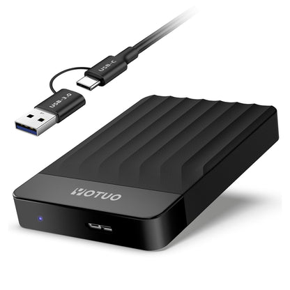 YOTUO 500GB External Hard Drive, Portable Storage Expansion HDD, USB 3.0 & USB-C for PC, Mac, Desktop, Laptop, Smartphone, PS4, Xbox One, Xbox 360, Office & Game Black