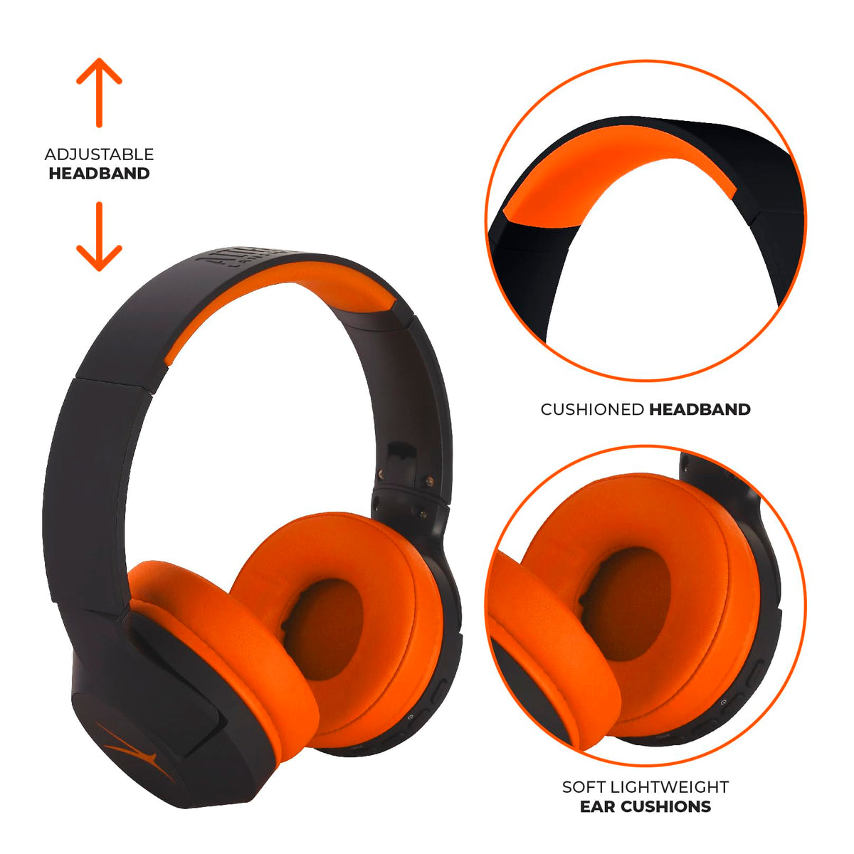 Altec Lansing Kid Safe Noise Cancelling Wireless Headphones 15H Battery, 85dB Volume Limit, Foldable Design Powerful Sound, Active Noise Cancellation Perfect for Kids Ages 7+ (Whiteout Pop Pink)