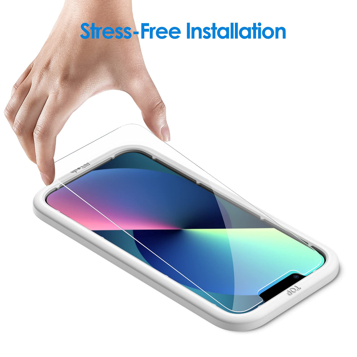JETech Screen Protector for iPhone 15 6.1-Inch, Bubble Free, Tempered Glass Film with Easy Installation Tool, Case-Friendly, HD Clear, 2-Pack