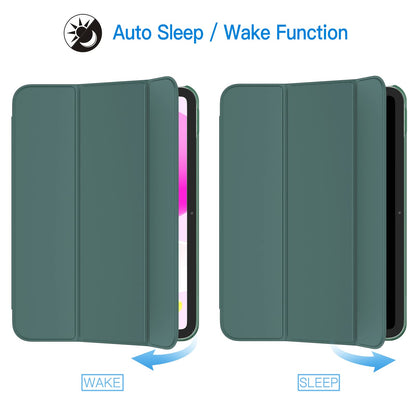 JETech Case for iPad (A16) 11th Generation 11 Inch 2025 / iPad 10th Generation 10.9 Inch 2022, Slim Smart Cover with Hard PC Translucent Back, Supports Touch ID, Auto Wake/Sleep (Navy Blue)