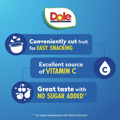 Dole Fruit Bowls No Sugar Added Snacks, Cherry Mixed Fruit 4oz 24 Cups, Gluten & Dairy Free, Bulk Lunch Snacks for Kids & Adults