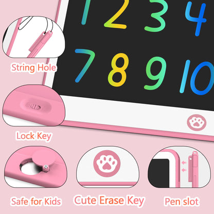 Hockvill LCD Writing Tablet for Kids 8.8 Inch, Toys for Girls Boys Drawing Pad for 3 4 5 6 7 Year Old Kids Toys, Children Christmas Birthday Gift for Kids Toddler Doodle Board Travel Essentials