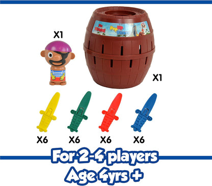 TOMY Pop Up Pirate Board Game - Family and Preschool Kids Games for Family Game Night - Winter Break Activities- Girls and Boys Games - 2-4 Players - Ages 4 Years and Up