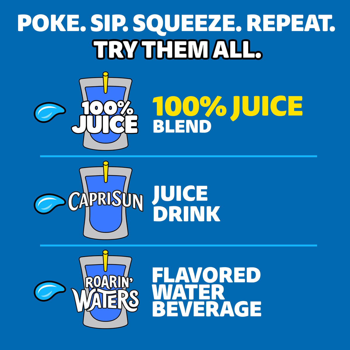 Capri Sun 100% Juice Fruit Punch Naturally Flavored Juice Blend, 40 ct Pack, 4 Boxes of 10 Pouches