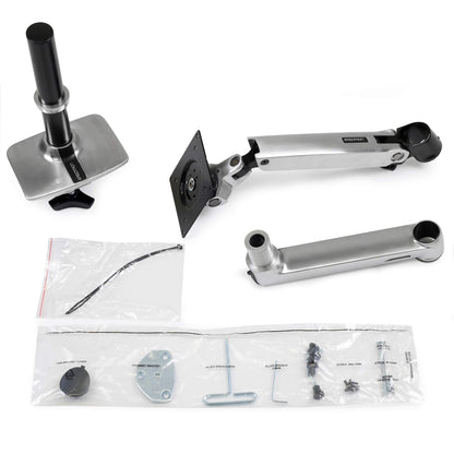 Ergotron – LX Monitor Arm, Single Monitor Desk Mount – fits Flat Curved Ultrawide Computer Monitors up to 34 Inches, 7 to 25 lbs, VESA 75x75mm or 100x100mm – Polished Aluminum