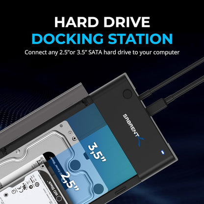 SABRENT USB 3.0 to SATA Hard Drive Docking Station, 2.5/3.5in (EC-DFLT)