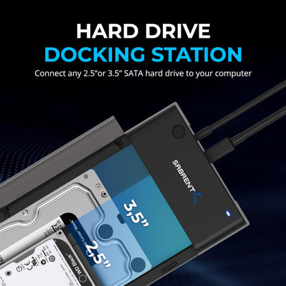 SABRENT USB 3.0 to SATA Hard Drive Docking Station, 2.5/3.5in (EC-DFLT)