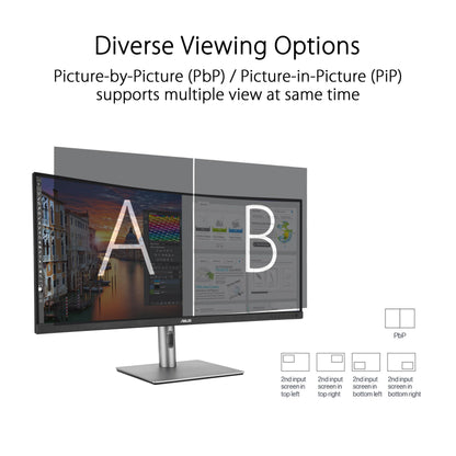 ASUS ProArt Display PA278QV 27” WQHD (2560 x 1440) Monitor, 100% sRGB/Rec. 709 ΔE < 2, IPS, DisplayPort HDMI DVI-D Mini DP, Calman Verified, Eye Care, Anti-Glare, Tilt Pivot Swivel Height Adjustable