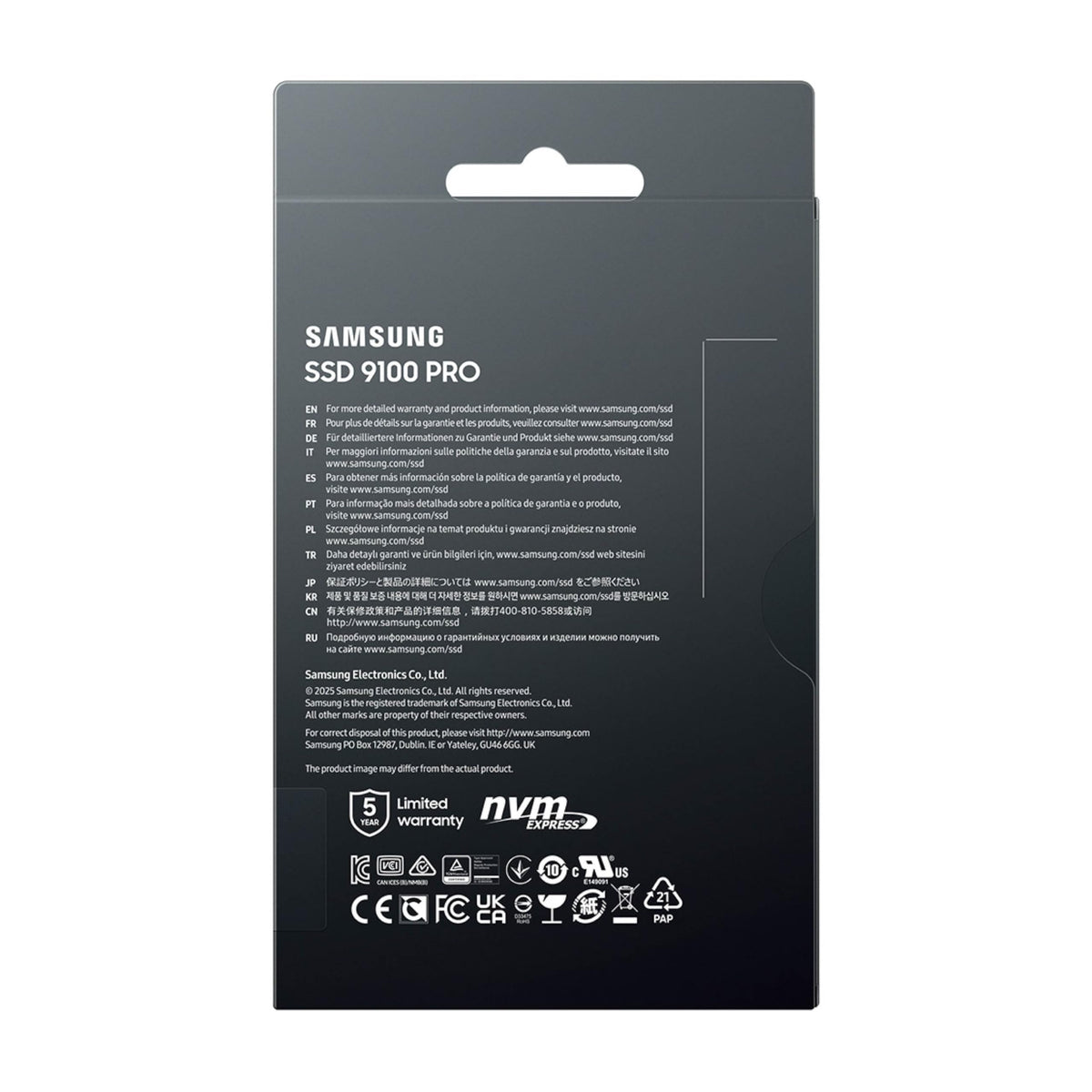 Samsung SSD 9100 PRO 2TB, PCIe 5.0x4 M.2 2280, Up to 14,700MB/s