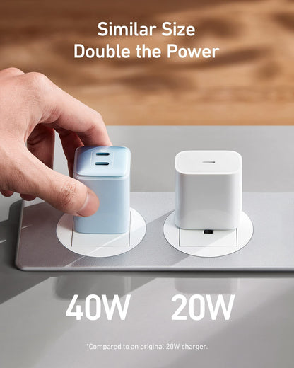 Anker USB C Charger 40W, 521 Charger (Nano Pro), PIQ 3.0 Durable Compact Fast Charger (Not Foldable) for iPhone 14/14 Plus/14 Pro/14 Pro Max/13, Galaxy, Pixel 4/3, iPad/iPad mini (Cable Not Included)