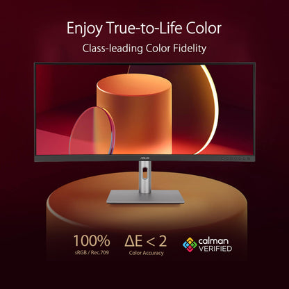 ASUS ProArt Display PA278QV 27” WQHD (2560 x 1440) Monitor, 100% sRGB/Rec. 709 ΔE < 2, IPS, DisplayPort HDMI DVI-D Mini DP, Calman Verified, Eye Care, Anti-Glare, Tilt Pivot Swivel Height Adjustable