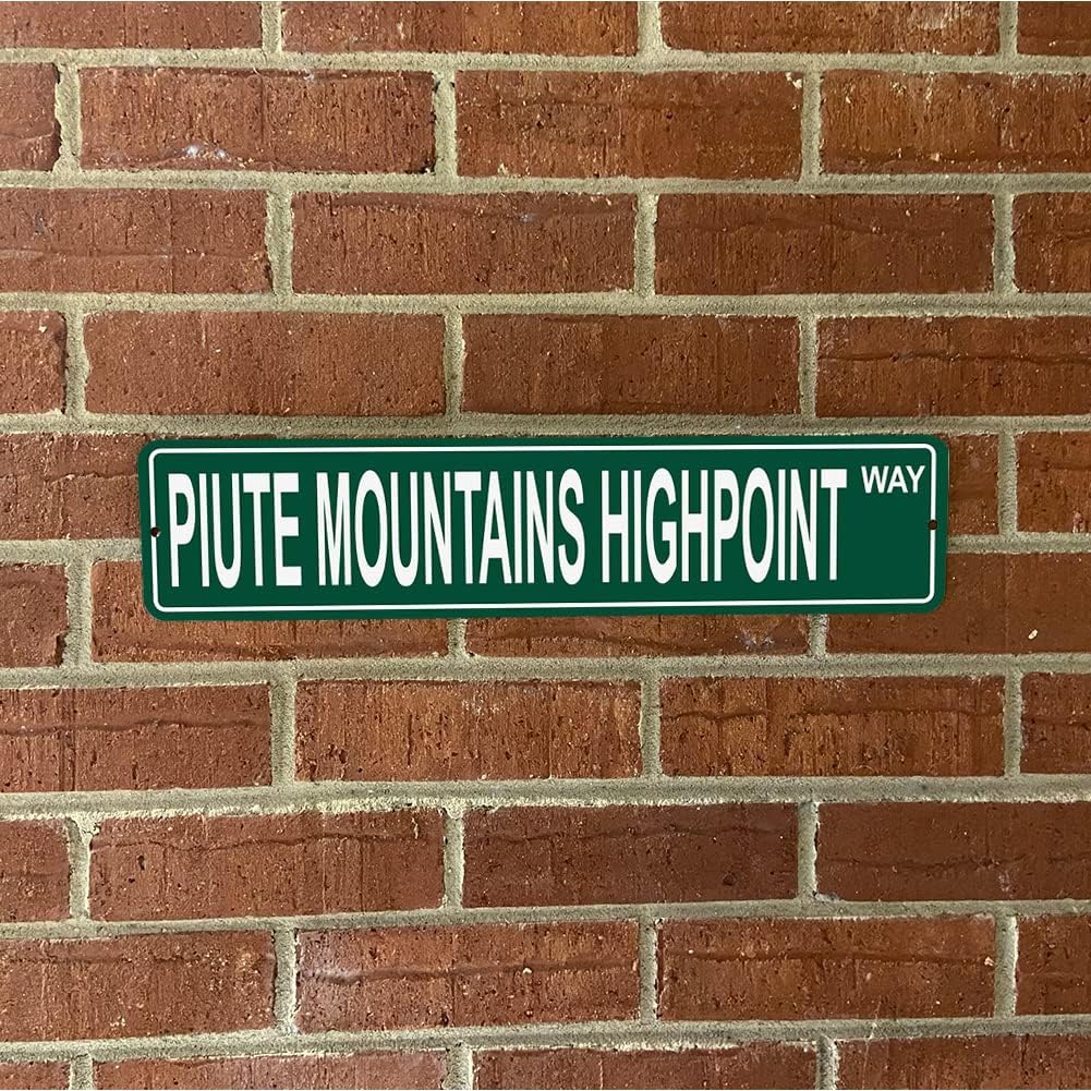 California Mountains Pick Your Mountain Compatible/Replacement for Piute Mountains Highpoint United States Mountain Aluminum Metal Tin Street Sign Style Home Decor For Man Cave Poker Tavern Game Room