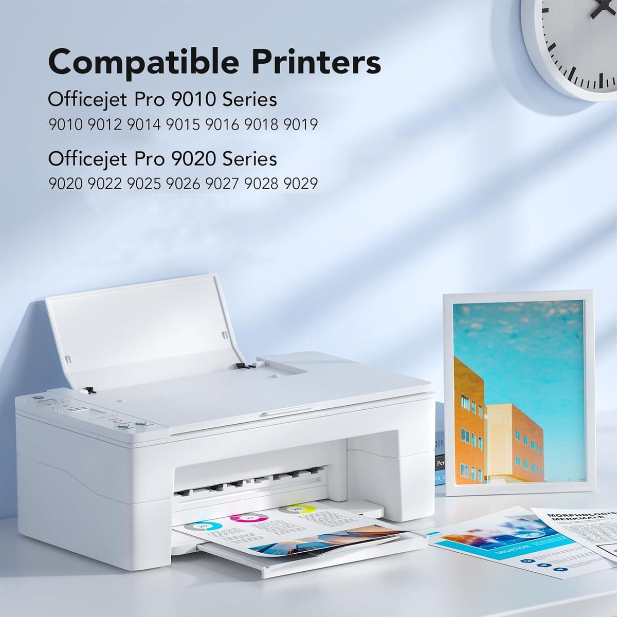 962XL Ink Cartridges Combo Pack Compatible Replacement for HP 962XL 962 Ink Cartridges to Use with HP OfficeJet Pro 9010 9012 9014 9015 9016 9018 9020 9022 9025 Printer (1BK/1C/1M/1Y, 4 Pack)