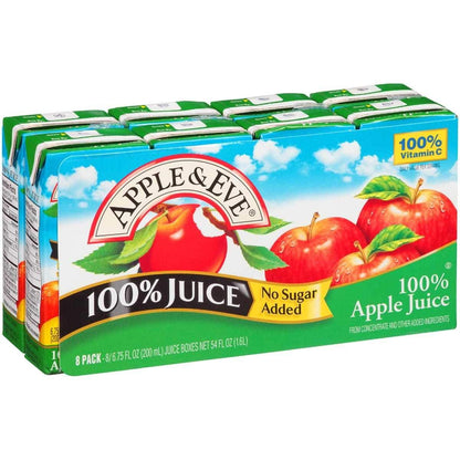 Apple & Eve 100% Juice Variety Pack, 6.75 Fl Oz, Pack of 32