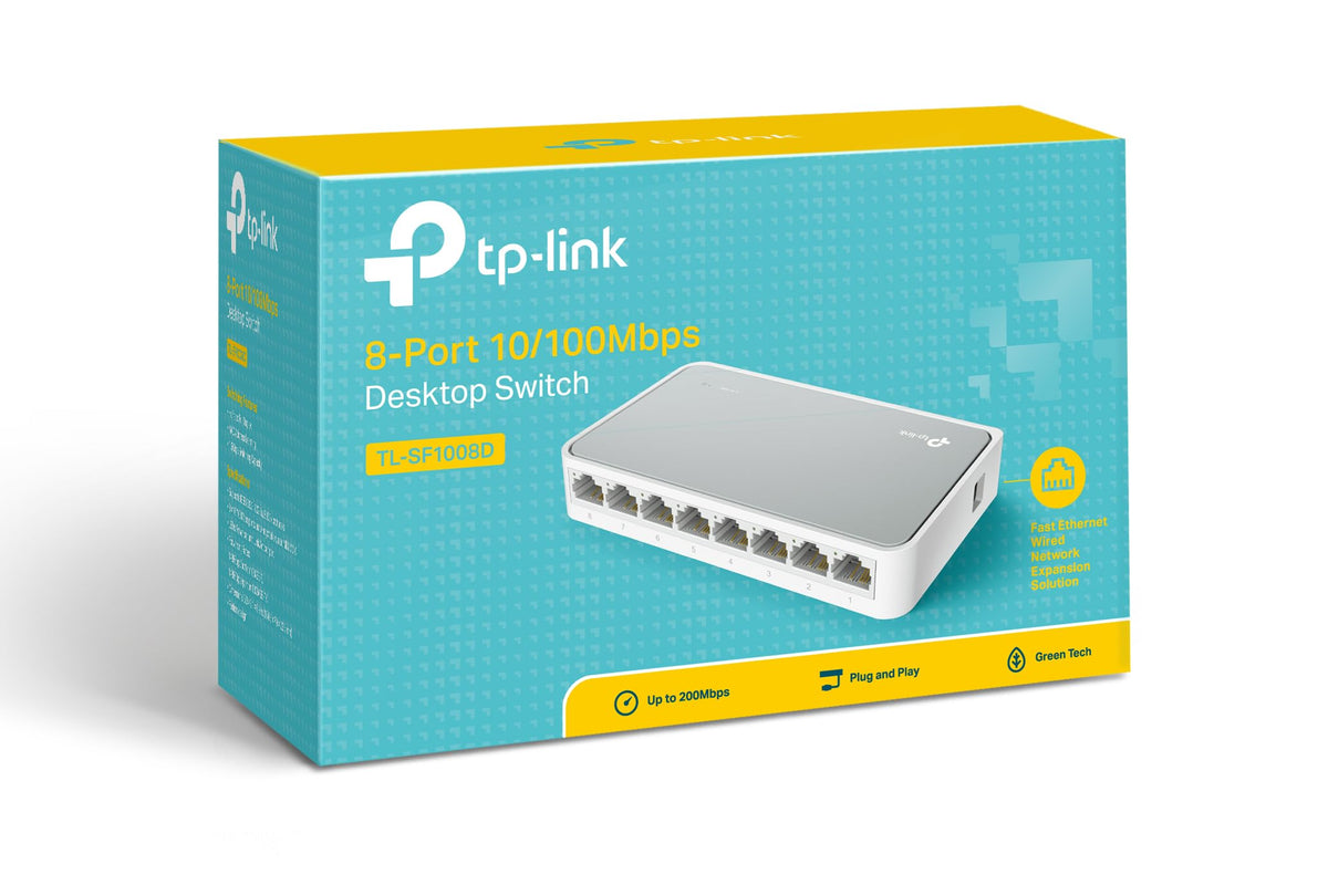 Learning Resources TL-SF1005D TP-Link 5-Port Fast Ethernet Unmanaged Switch | Plug and Play | Desktop