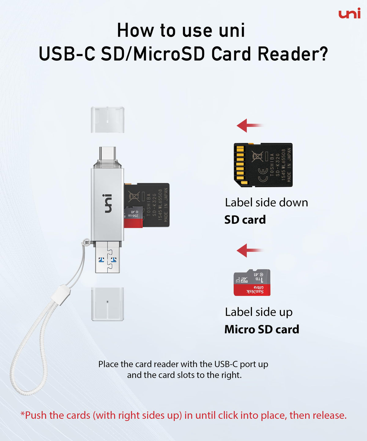 uni SD Card Reader,High Speed USB C to Micro SD Memory Card Adapter USB 3.0