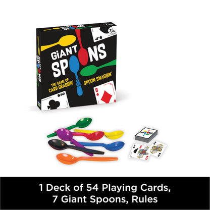 PlayMonster Spoons in a Case, Card Games for Kids - Spoons Game, Fun Family Games for Kids and Adults, Game Night, Travel Games, 3-6 Players, Ages 7+