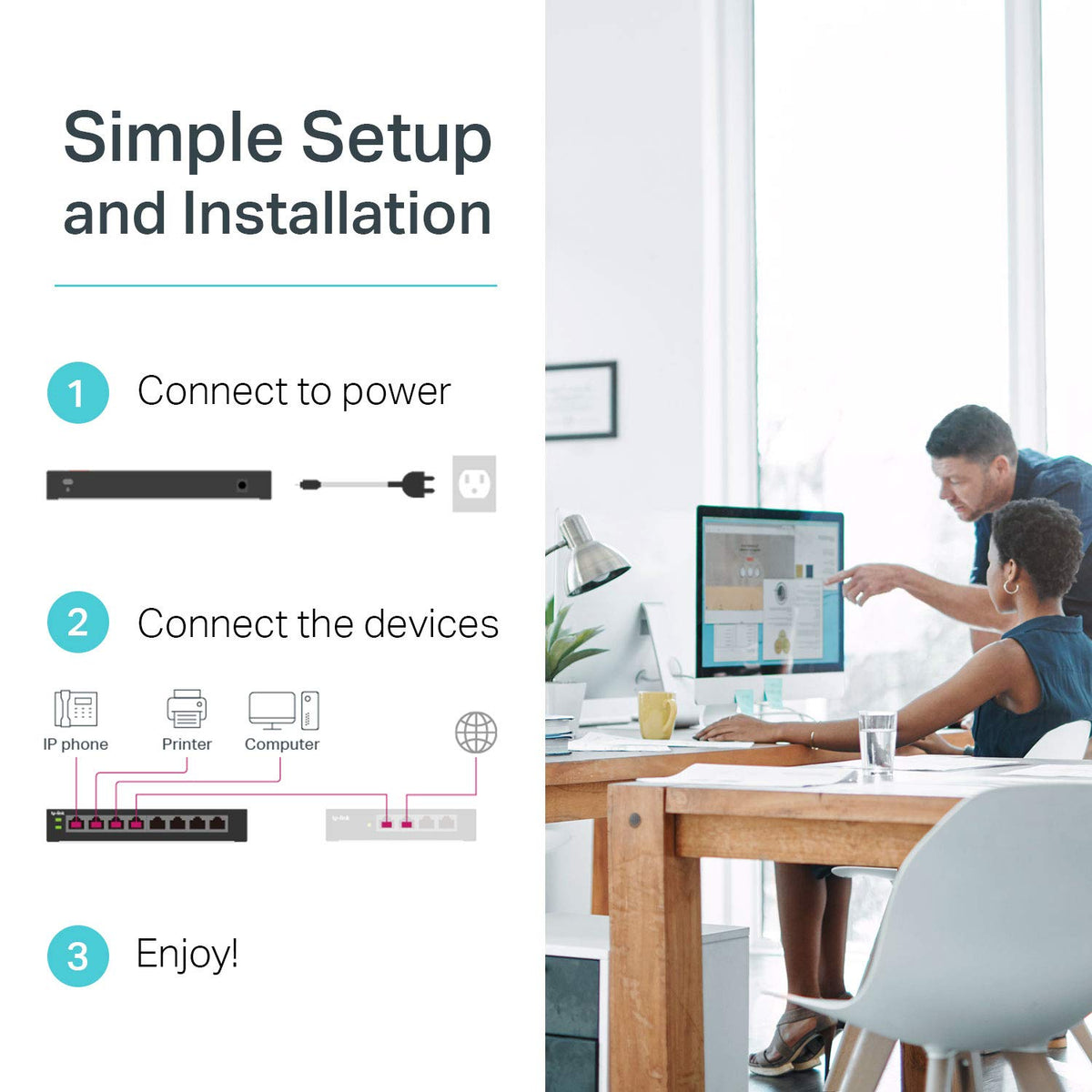 TP-Link TL-SG1008P V4 | 8 Port Gigabit PoE Switch | 4 PoE+ Ports @64W | Desktop | Plug & Play | Sturdy Metal w/ Shielded Ports | Fanless | Limited Lifetime Protection | QoS & IGMP Snooping | Unmanaged