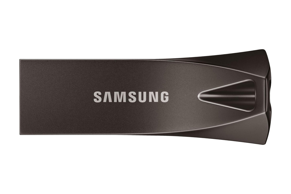 SAMSUNG BAR Plus 3.1 USB Flash Drive, 128GB, 400MB/s, Rugged Metal Casing, Storage Expansion for Photos, Videos, Music, Files, MUF-128BE4/AM, Titan Grey