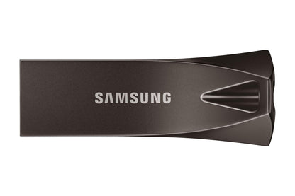 SAMSUNG BAR Plus 3.1 USB Flash Drive, 128GB, 400MB/s, Rugged Metal Casing, Storage Expansion for Photos, Videos, Music, Files, MUF-128BE4/AM, Titan Grey