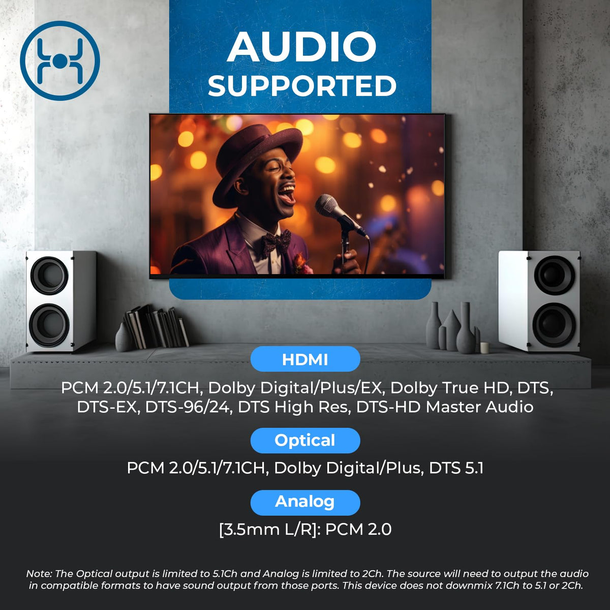OREI HDMI Splitter 1 in 2 out - Ultra HD 4K @ 30Hz, HDCP, 3D & Full HD 1080P Support for Xbox, PS4, Blu-ray, HDTV - Adapter Included