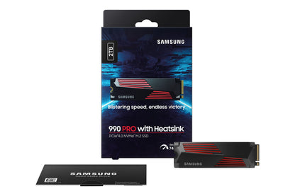 Samsung 990 PRO SSD 1TB PCIe 4.0 M.2 2280 Internal Solid State Hard Drive, Seq. Read Speeds Up to 7,450 MB/s for High End Computing, Gaming, and Heavy Duty Workstations, MZ-V9P1T0B/AM