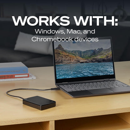 Seagate Portable 5TB External Hard Drive HDD – USB 3.0 for PC, Mac, PS4, & Xbox - 1-Year Rescue Service (STGX5000400), Black