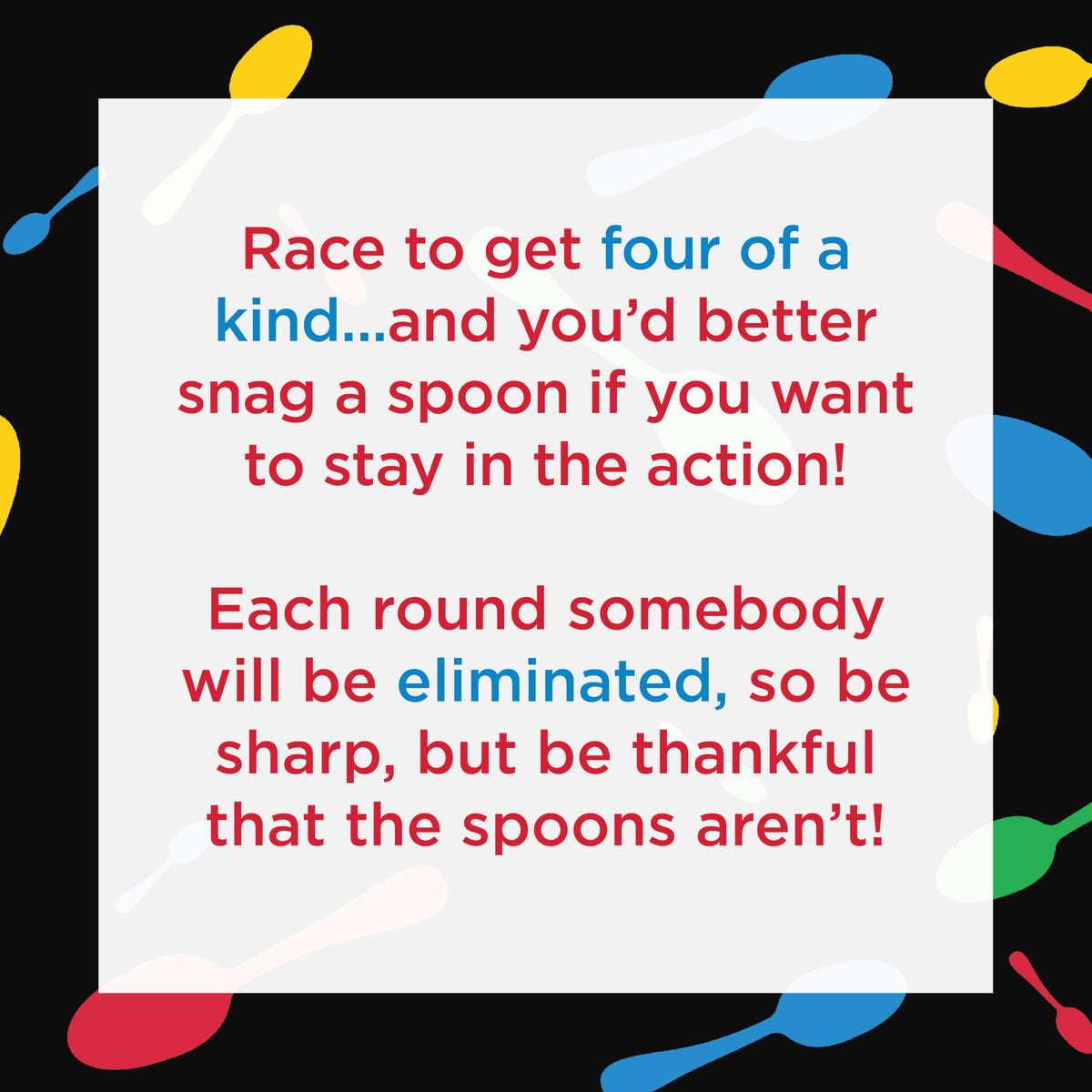 PlayMonster Spoons in a Case, Card Games for Kids - Spoons Game, Fun Family Games for Kids and Adults, Game Night, Travel Games, 3-6 Players, Ages 7+