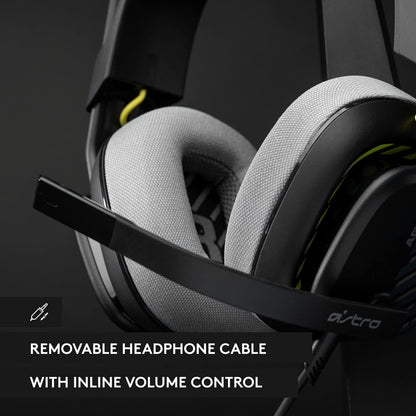 Logitech G Astro A10 Gen 2 Cross-Platform Wired Gaming Headset for PlayStation 5/4, Xbox S|X, Nintendo Switch, PC: 3.5mm Headphone Jack, 32mm Drivers, Flip-to-Mute Mic, Over-Ear - Grey