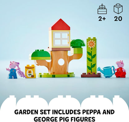LEGO DUPLO Peppa Pig Garden and Tree House Toddler Toy, Building Block Learning Set for Preschool Kids with 2 Figures Included, Peppa Pig Toy Gift Idea for Toddlers Ages 2 and Up, 10431