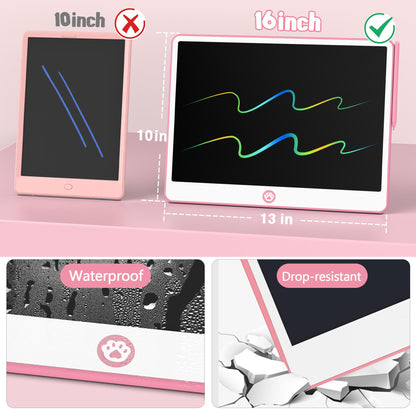 Hockvill LCD Writing Tablet for Kids 8.8 Inch, Toys for Girls Boys Drawing Pad for 3 4 5 6 7 Year Old Kids Toys, Children Christmas Birthday Gift for Kids Toddler Doodle Board Travel Essentials