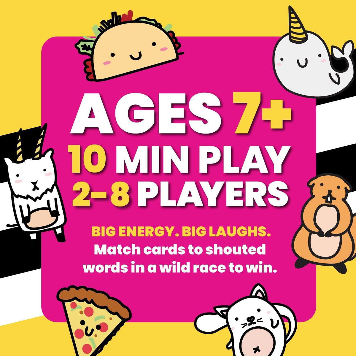 Taco Cat Goat Cheese Pizza Wildly Entertaining Card Game for Family and Group Game Night | Easy to Learn and Play with 10-15 Minute Rounds | Fun for Kids, Teens, Adults, and Families | 2-8 Players