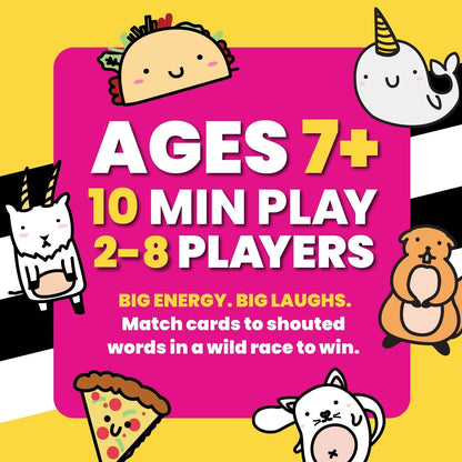 Taco Cat Goat Cheese Pizza Wildly Entertaining Card Game for Family and Group Game Night | Easy to Learn and Play with 10-15 Minute Rounds | Fun for Kids, Teens, Adults, and Families | 2-8 Players