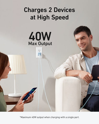 Anker USB C Charger 40W, 521 Charger (Nano Pro), PIQ 3.0 Durable Compact Fast Charger (Not Foldable) for iPhone 14/14 Plus/14 Pro/14 Pro Max/13, Galaxy, Pixel 4/3, iPad/iPad mini (Cable Not Included)